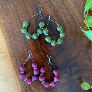 Large Beaded Statement Earrings